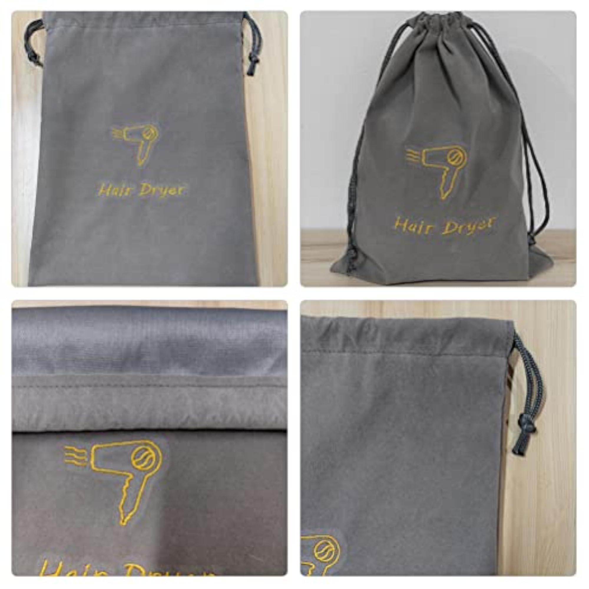 Portable Fabric Drawstring Hair Dryer Storage Bag
